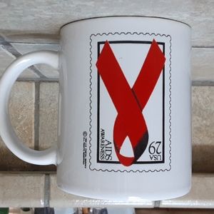 US Postal service AIDS awareness coffee  cup